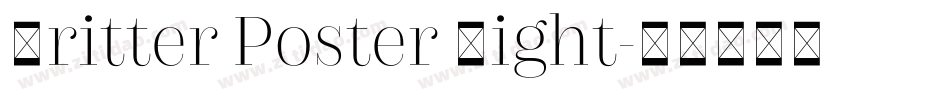 Fritter Poster Light字体转换